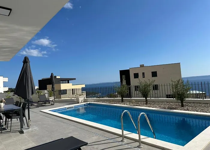 Di Sole - Heated Pool & Panoramic Sea View מאקרסקה